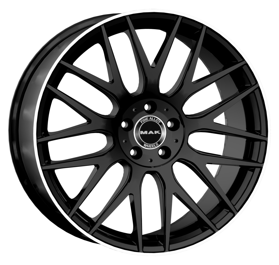 ARROW 10 21 22 5x112 MAK 66,60 GLOSS BLACK MIRROR RING